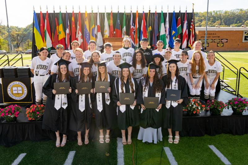 Picture of Geneva College Hosts Special Graduation Ceremony For Softball Seniors